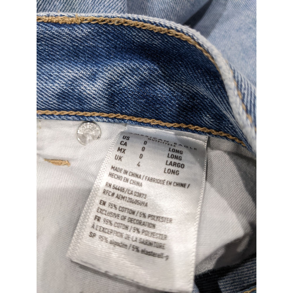 American Eagle Distressed Mom Jeans Size 0 - Picture 5 of 7